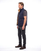 Men's Quilted Vest with Stand-Up Collar