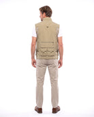 Men's Cotton Utility Vest with Multiple Pockets