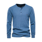 Oliver | Casual Waffle-Knit Henley Tee - Valereo