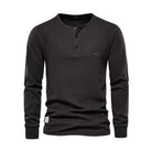 Oliver | Casual Waffle-Knit Henley Tee - Valereo