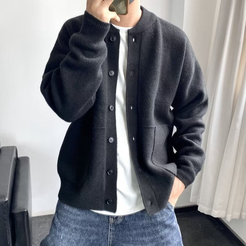 Oliver | Casual Wool Knit Cardigan - Valereo