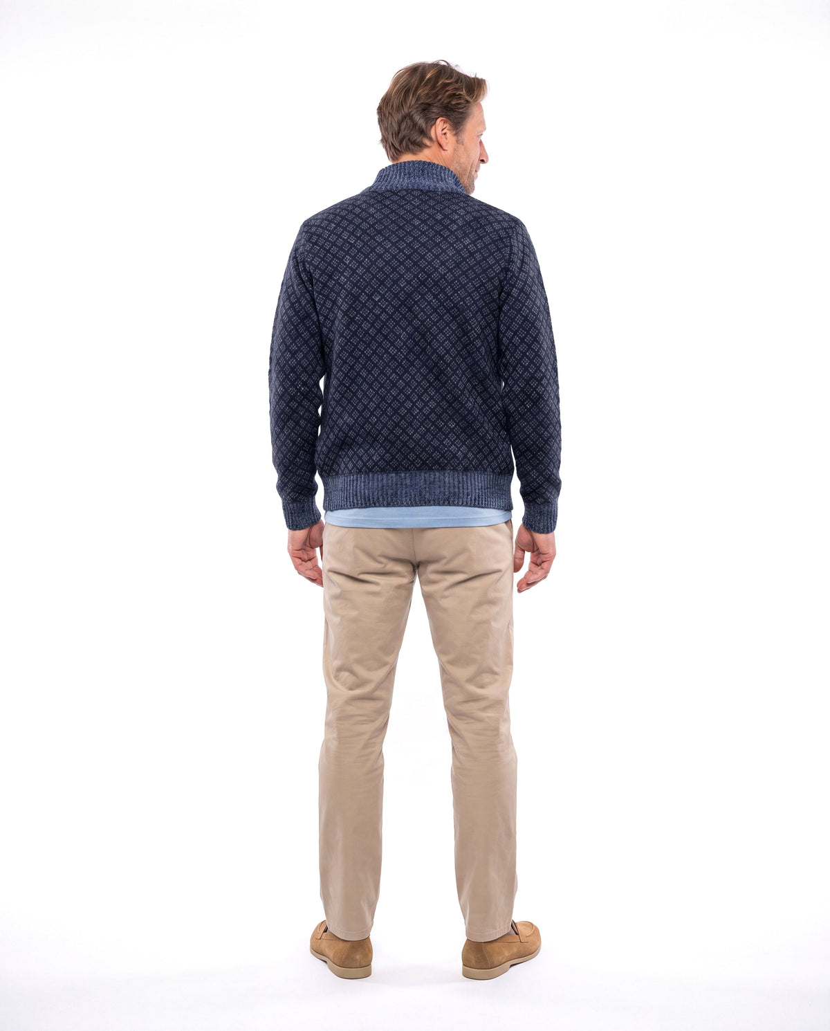 Oliver | Cozy Diamond Knit Cardigan - Valereo