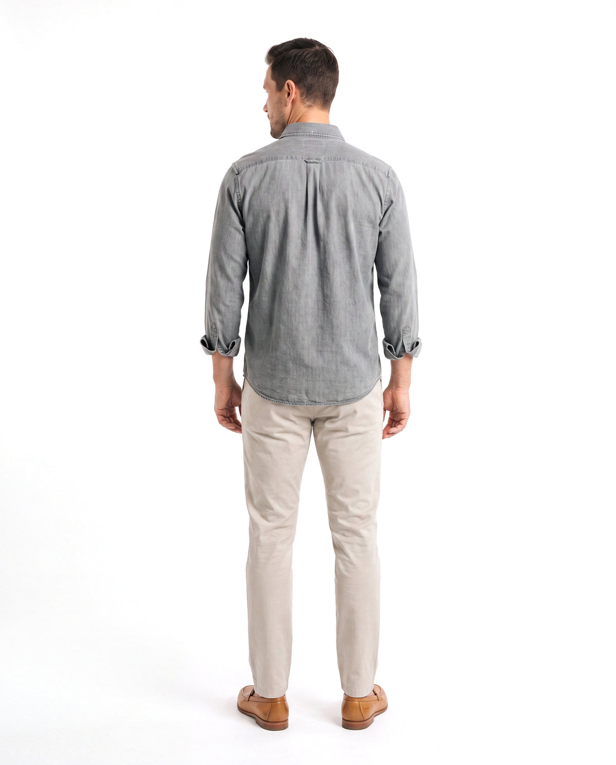Oliver | Modern Denim Button-Up Shirt - Valereo