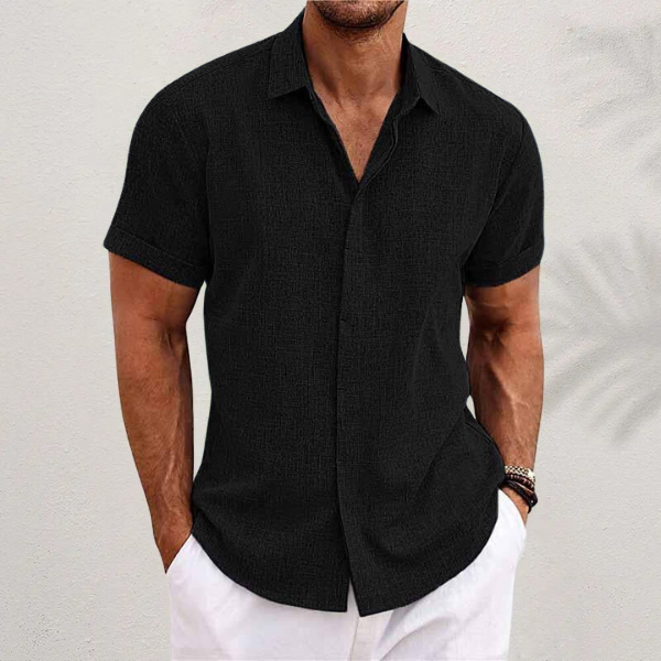 Oliver | Relaxed Linen Button-Up Shirt - Valereo