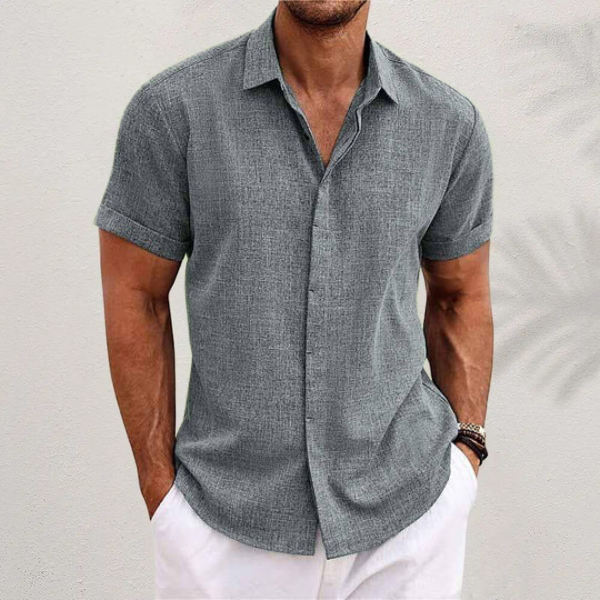 Oliver | Relaxed Linen Button-Up Shirt - Valereo