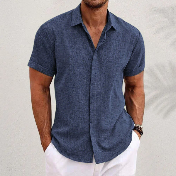 Oliver | Relaxed Linen Button-Up Shirt - Valereo
