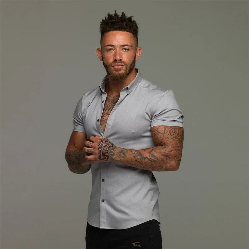 Oliver | Stylish Slim-Fit Button-Up Shirt - Valereo