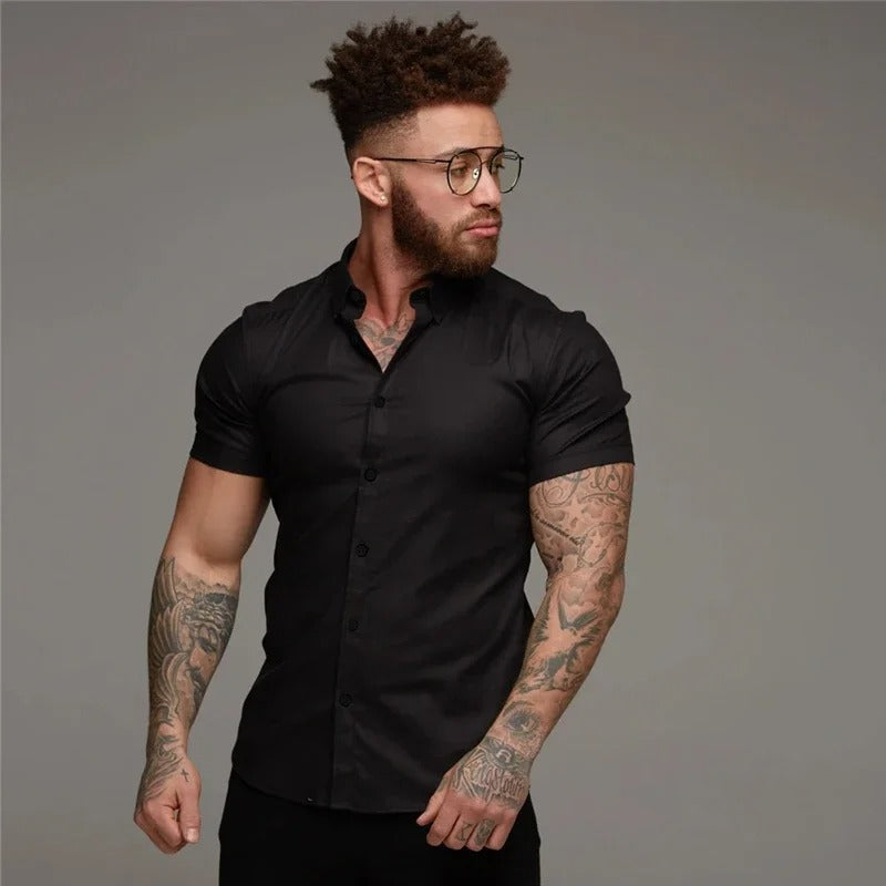 Oliver | Stylish Slim-Fit Button-Up Shirt - Valereo
