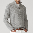 Oliver | Timeless Cable Knit Quarter-Zip Sweater - Valereo
