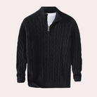 Oliver | Timeless Cable Knit Quarter-Zip Sweater - Valereo