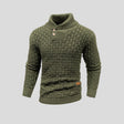 Men's Shawl Collar Knit Sweater Button Front