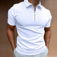 Men's Ribbed Zip Polo Short Sleeve