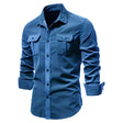 Men's Cotton Utility Shirt Chest Pockets