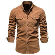 Men's Cotton Utility Shirt Chest Pockets