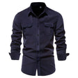 Men's Cotton Utility Shirt Chest Pockets