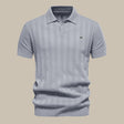 Men's Ribbed Knit Polo Short Sleeve