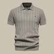Men's Ribbed Knit Polo Short Sleeve