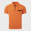 Men's Textured Polo Shirt Contrast Pocket Trim