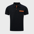 Men's Textured Polo Shirt Contrast Pocket Trim