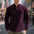 Carson | Modern Waffle Quarter-Zip Sweater