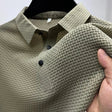 Men's Textured Polo Shirt Wrinkle Resistant