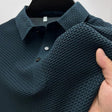 Men's Textured Polo Shirt Wrinkle Resistant