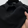 Men's Textured Polo Shirt Wrinkle Resistant