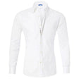 Men's Wrinkle-Free Button-Down Shirt Zip Placket