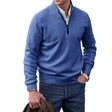 Men's Quarter Zip Cashmere Sweater Mock Neck
