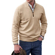 Men's Quarter Zip Cashmere Sweater Mock Neck