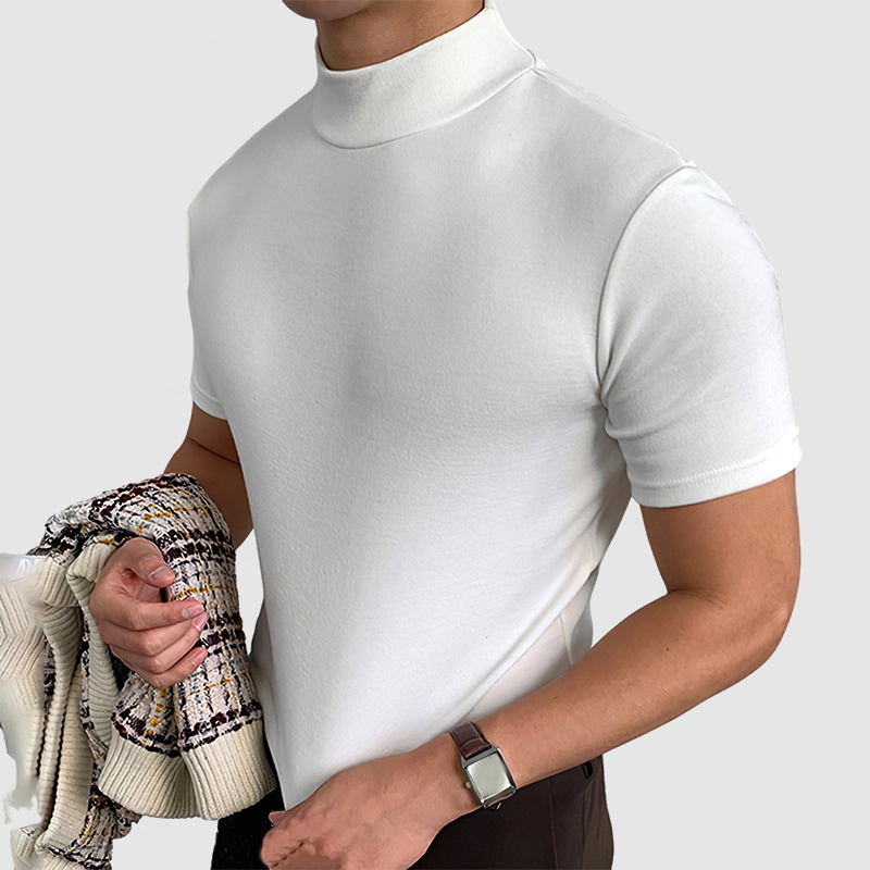 Ryan | Modern Mock Neck Slim-Fit T-Shirt - Valereo