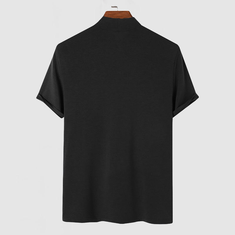 Ryan | Modern Mock Neck Slim-Fit T-Shirt - Valereo