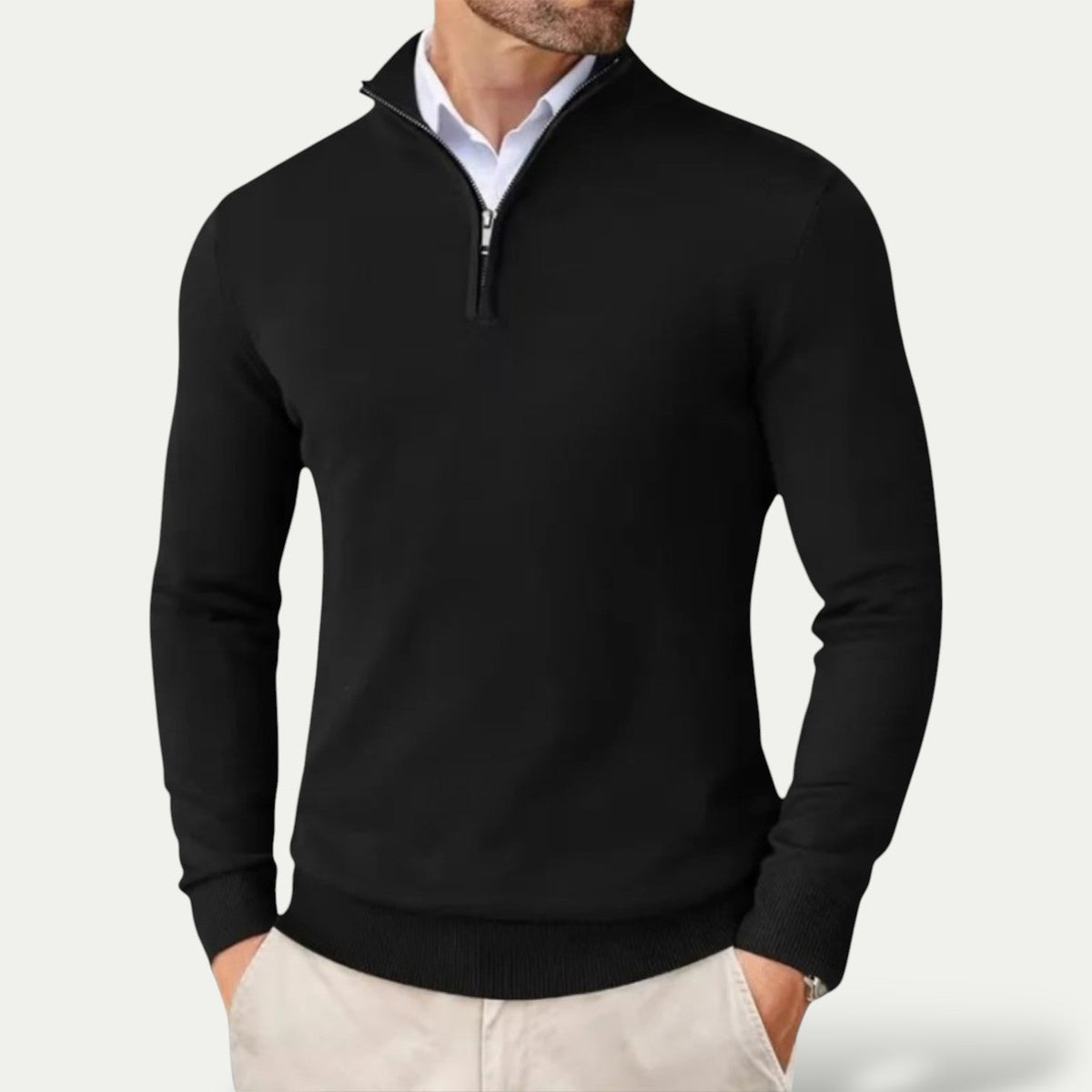 Ryan | Refined Quarter-Zip Knit Sweater - Valereo