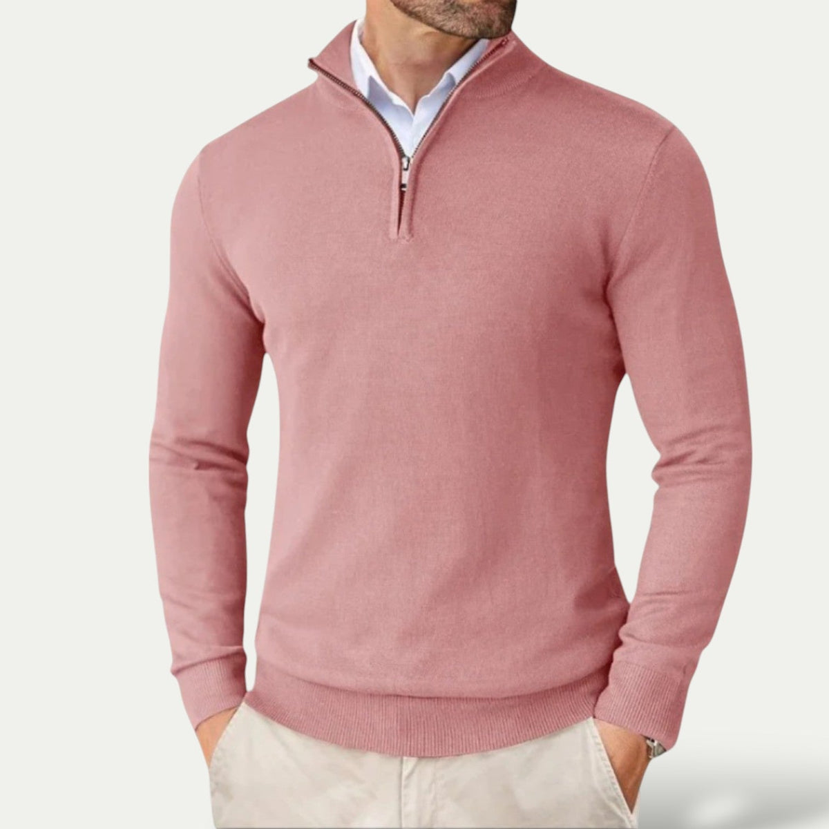 Ryan | Refined Quarter-Zip Knit Sweater - Valereo