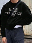 Men's Knit Sweater Crew Neck Varsity Letter