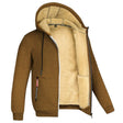 Men's Sherpa Lined Zip Hoodie Fleece Hood