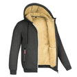 Men's Sherpa Lined Zip Hoodie Fleece Hood