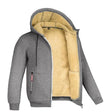 Men's Sherpa Lined Zip Hoodie Fleece Hood