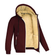 Men's Sherpa Lined Zip Hoodie Fleece Hood