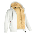 Men's Sherpa Lined Zip Hoodie Fleece Hood