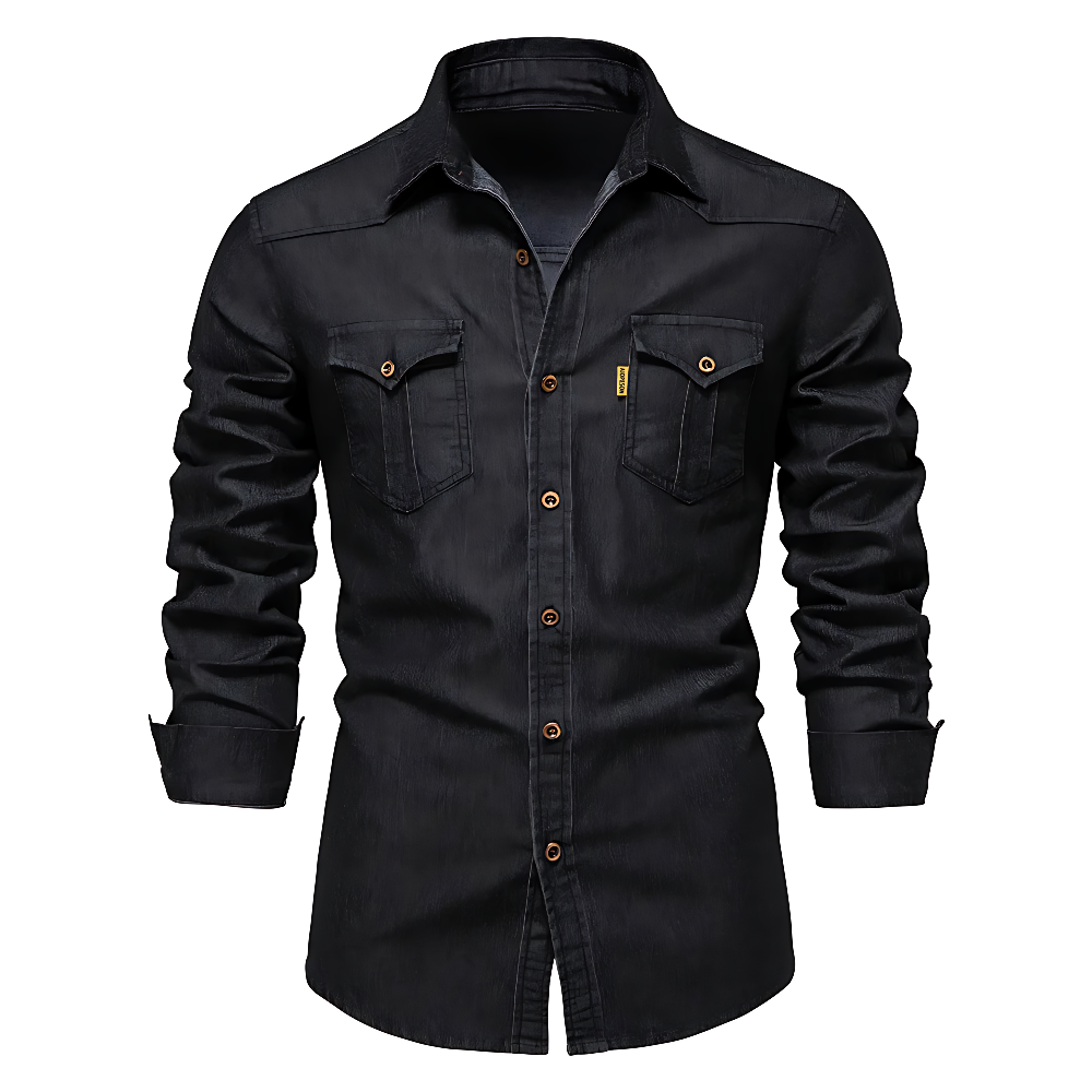 Simon | Casual Denim Slim-Fit Shirt - Valereo
