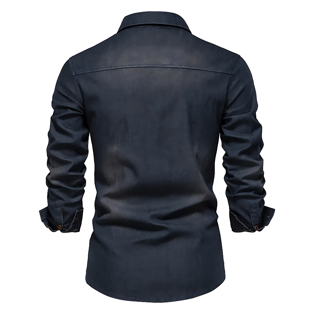 Simon | Casual Denim Slim-Fit Shirt - Valereo