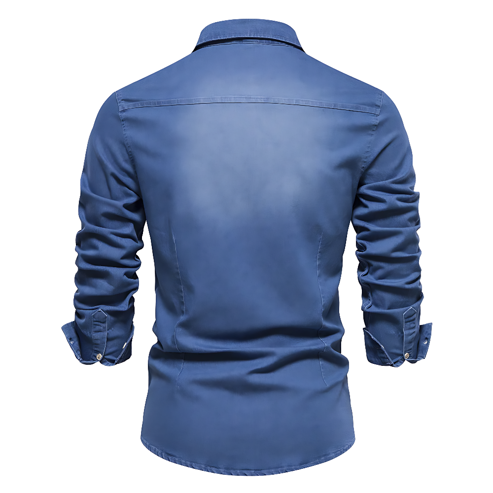 Simon | Casual Denim Slim-Fit Shirt - Valereo