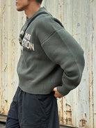 Simon | Casual Varsity Knit Sweater - Valereo