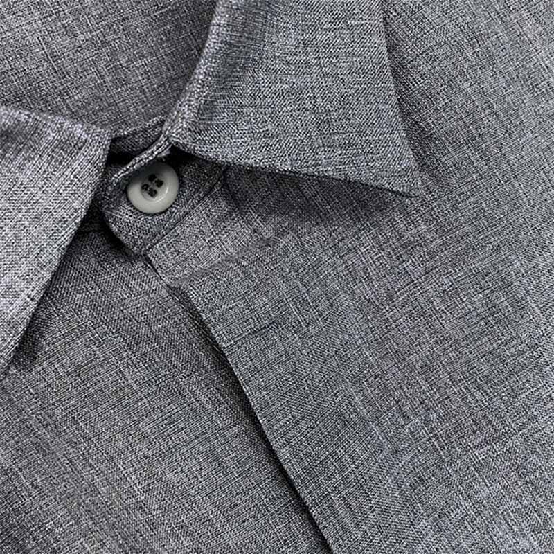Simon | Classic Linen Short-Sleeve Shirt - Valereo