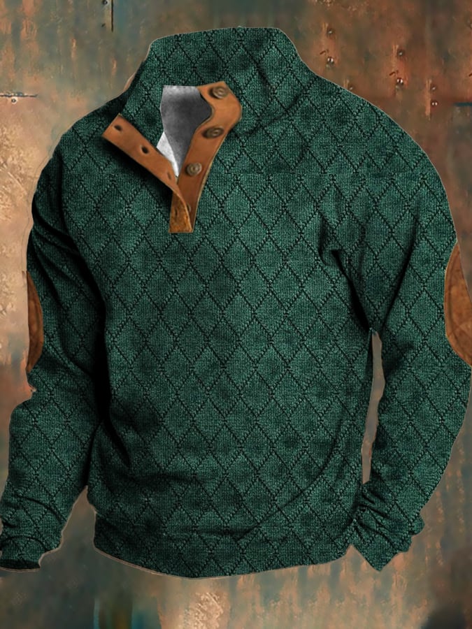 Simon | Refined Quilted Button-Collar Sweater - Valereo