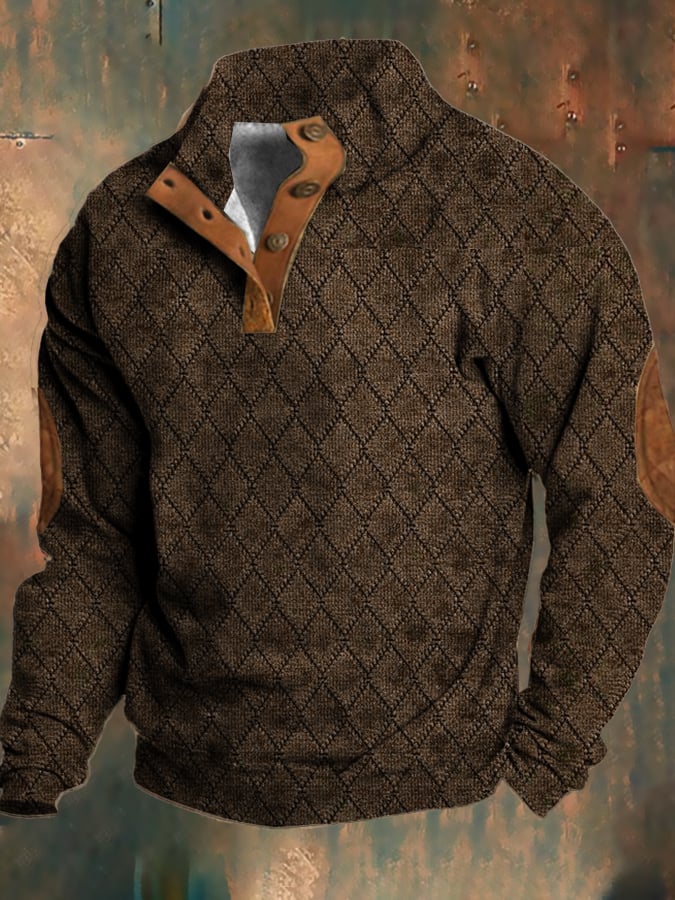 Simon | Refined Quilted Button-Collar Sweater - Valereo