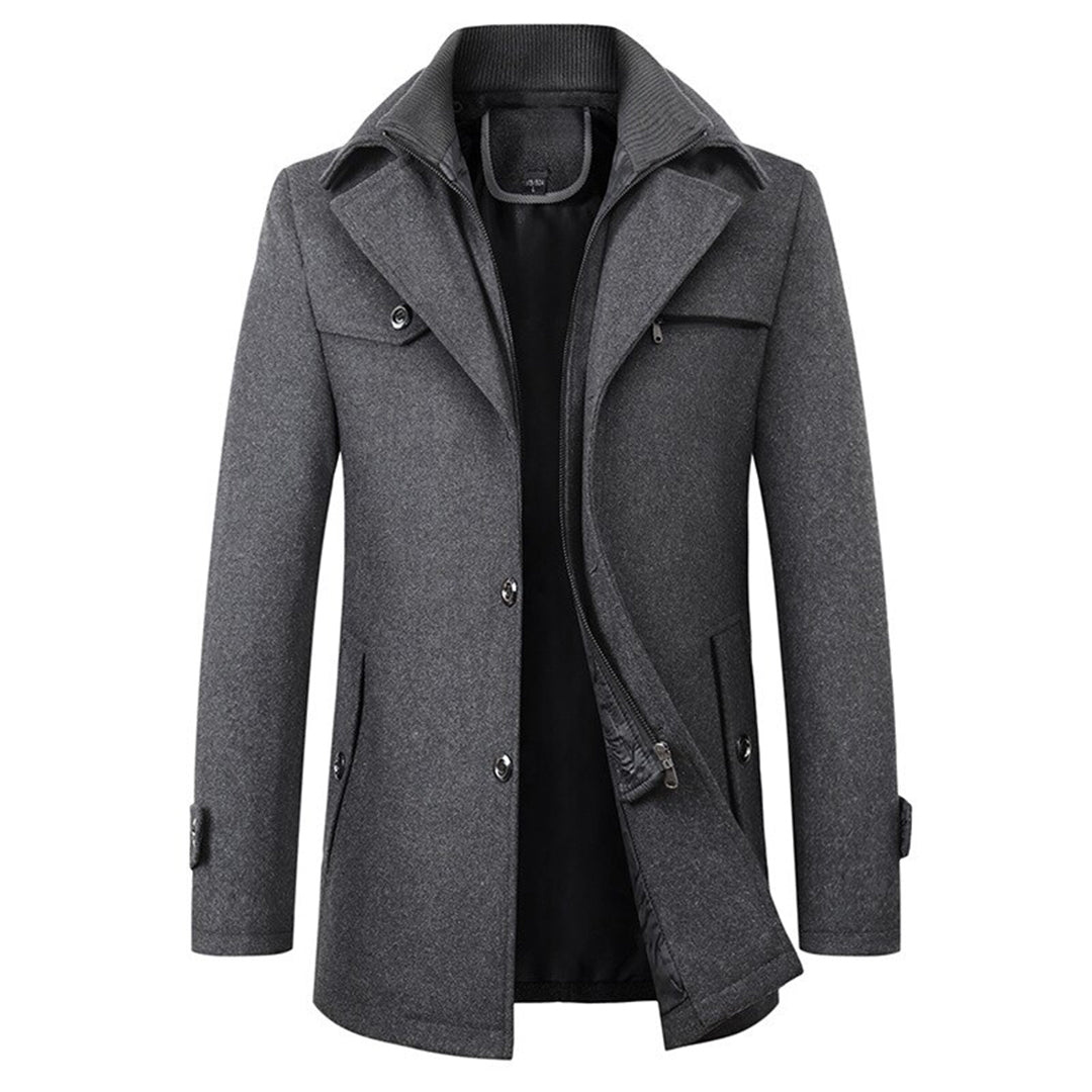 Simon | Refined Wool Stand-Collar Jacket - Valereo