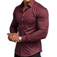 Men's Slim Fit Button-Down Shirt Long Sleeve