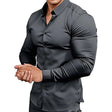 Men's Slim Fit Button-Down Shirt Long Sleeve